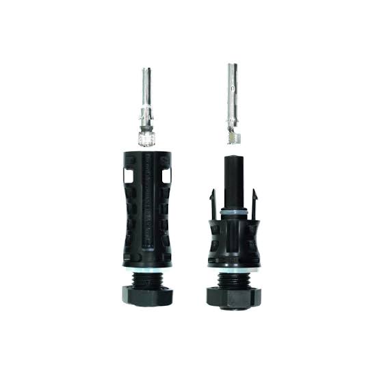 หัวต่อ MC4 Panel Connector มีเกลียวยึดตัวตู้ Interlink CB-1006A สีดำ 1 คู่