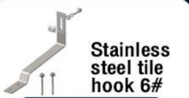 Stainless steel tile hook 6#