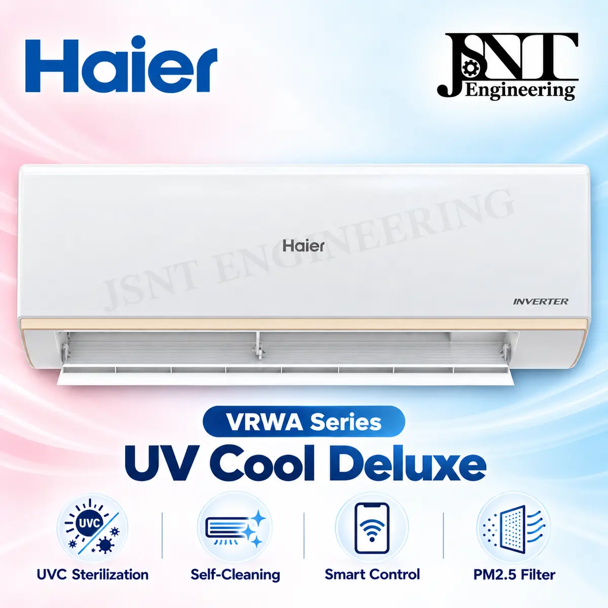 เครื่องปรับอากาศ Haier ติดผนัง ระบบอินเวอร์เตอร์ รุ่น VRWA (Black Fin · PM1.0)